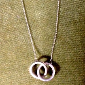 Tiffany & Co. Sterling Silver Interlocking Rings Necklace